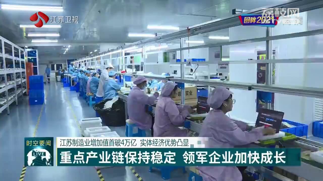 【回眸2021】江蘇制造業(yè)增加值首破4萬(wàn)億 實(shí)體經(jīng)濟(jì)優(yōu)勢(shì)凸顯，穩(wěn)中有進(jìn)領(lǐng)跑全國(guó)